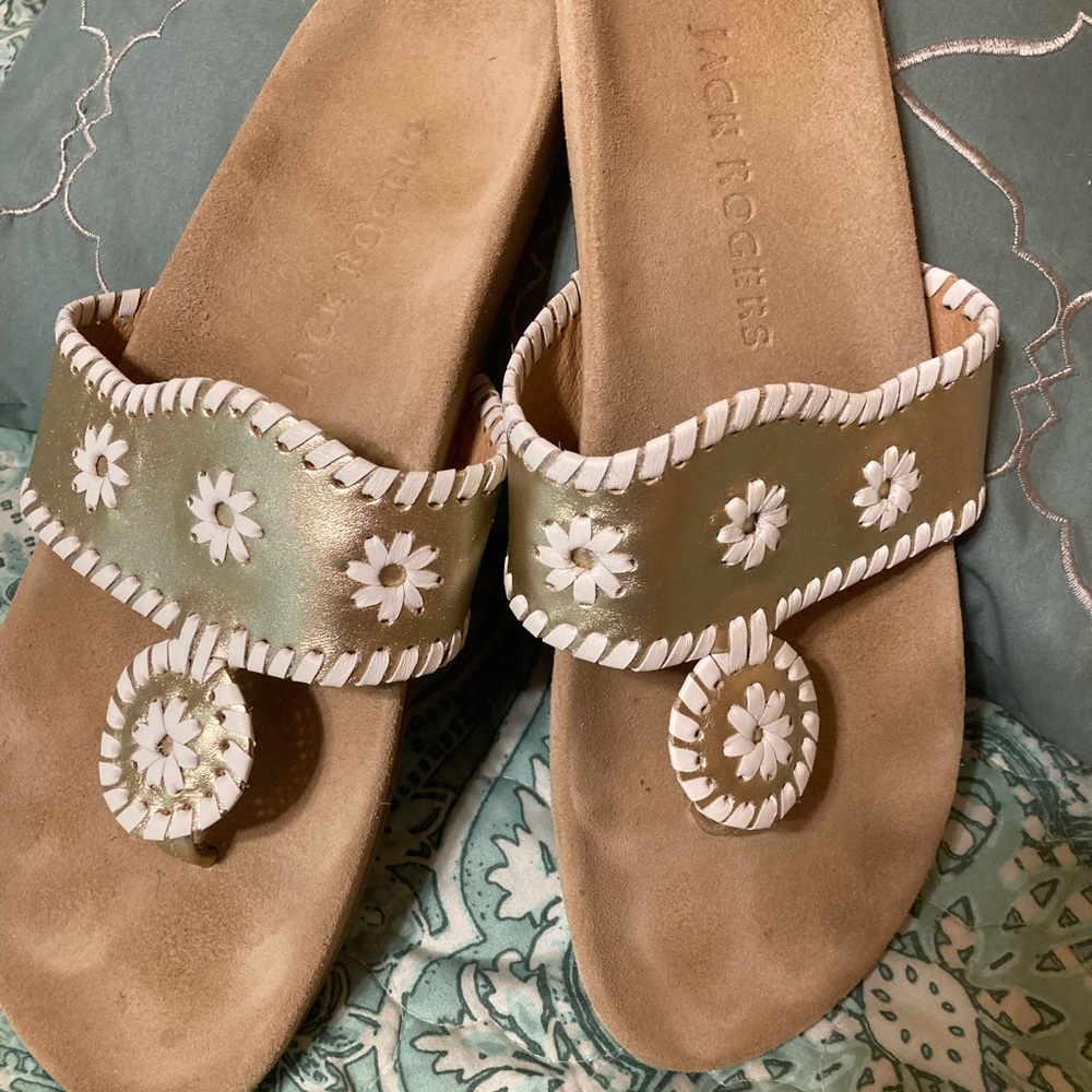 Jack Rogers size 9.5 Gold Sandles